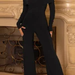 Black Casual Backless Off Shoulder Regular Jumpsuits