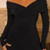 Black Casual Backless Off Shoulder Regular Jumpsuits