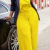 Casual Flower Shape Spaghetti Strap Loose Jumpsuits