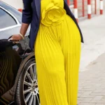 Casual Flower Shape Spaghetti Strap Loose Jumpsuits