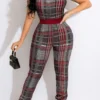 Sexy Casual Backless Square Collar Skinny Jumpsuits