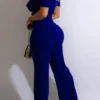 Casual Off the Shoulder Boot Cut Jumpsuits