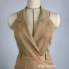 Sweet Buttons V Neck Regular Jumpsuits
