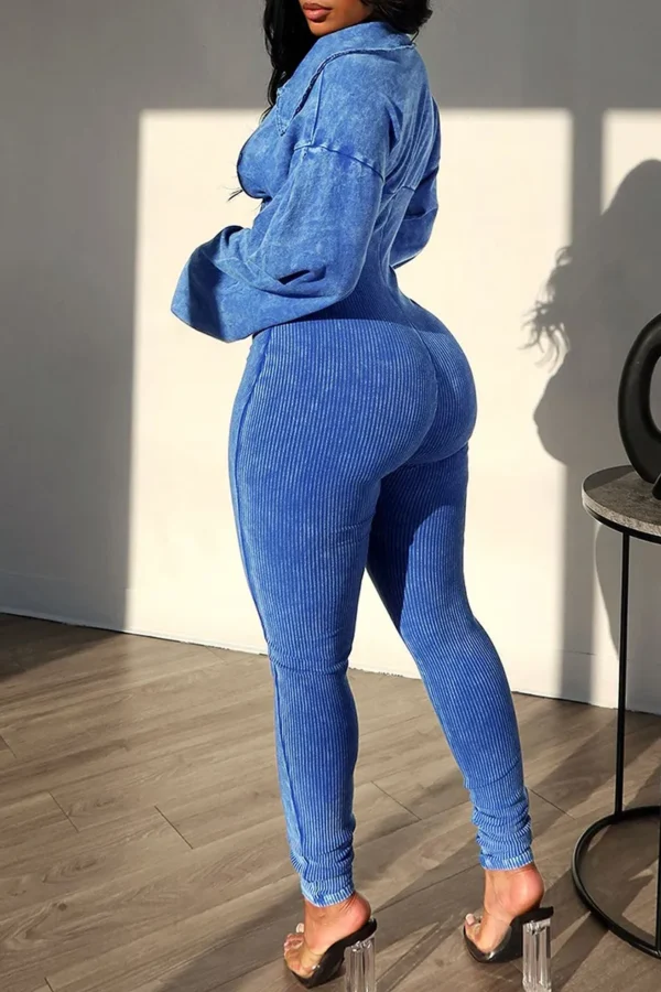 Casual Backless Hot Drill Oblique Collar Regular Jumpsuits