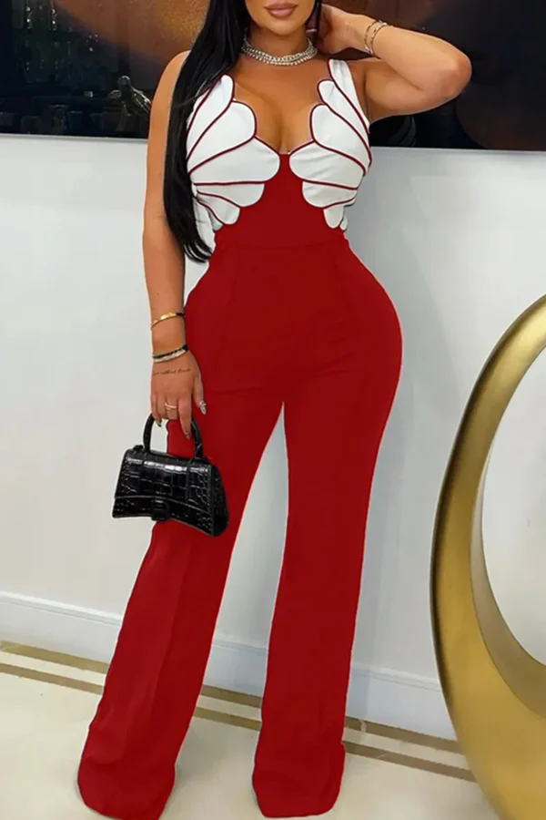 Casual Backless Zipper Asymmetrical Collar Regular Jumpsuit