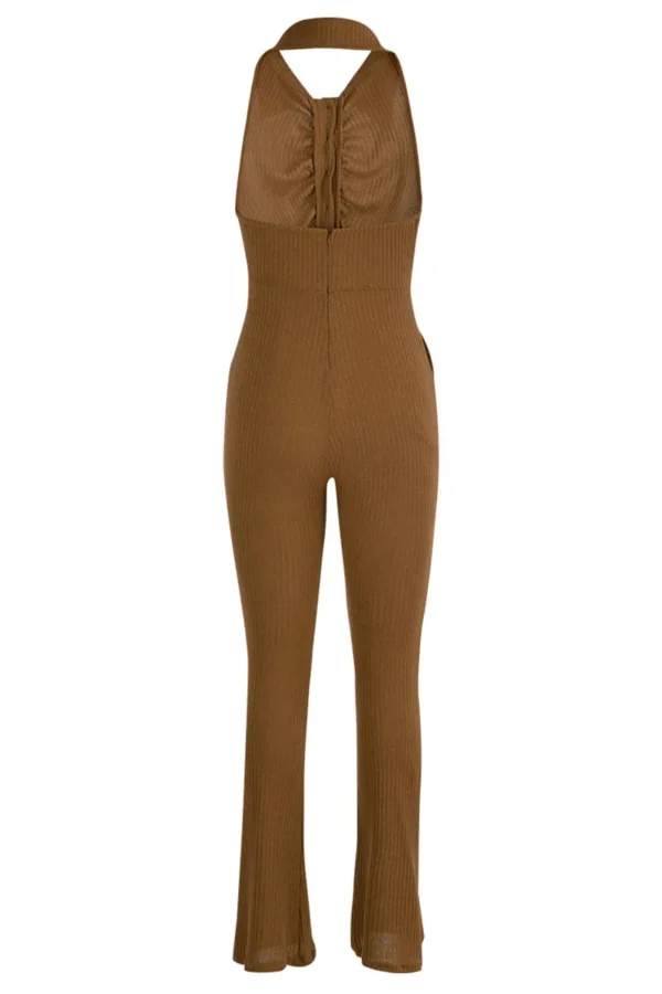 Sexy Casual Backless Halter Skinny Jumpsuits