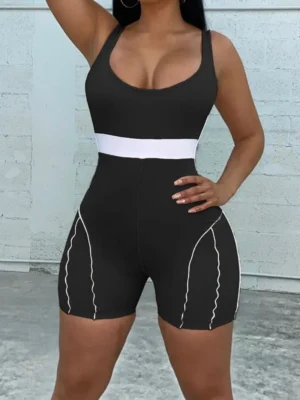 Sexy U Neck Skinny Rompers