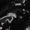 Black Sexy Hollowed Out Sequins See-through V Neck Skinny Jumpsuit
