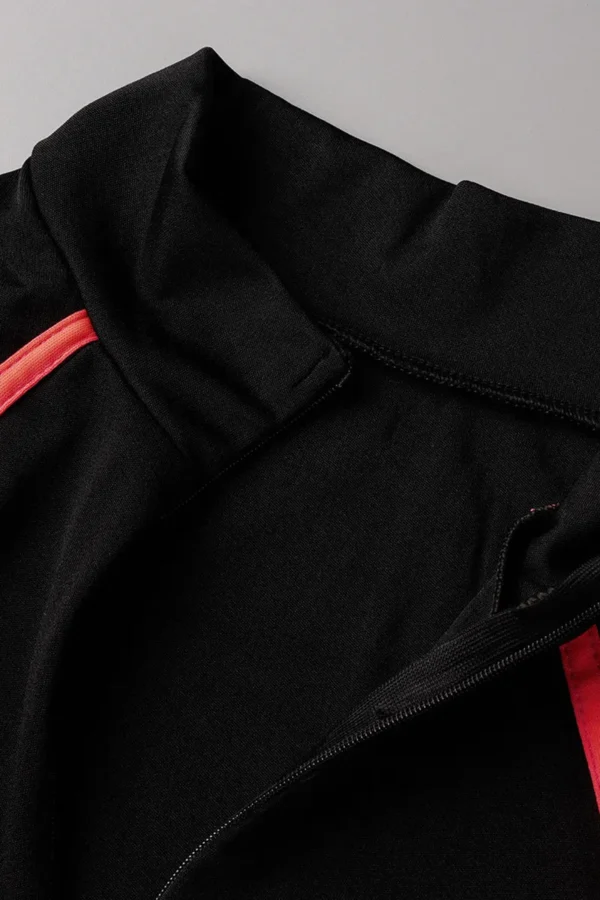 Fashion Casual Sportswear Zipper Collar Skinny Jumpsuits