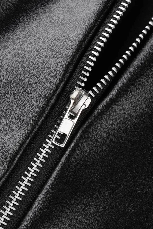 Black Casual Zipper Collar Skinny Jumpsuits