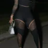 Sexy Ripped O Neck Bodycon Skinny Jumpsuit