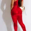 Street Oblique Collar Skinny Jumpsuit