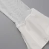 See-through Mesh Turndown Collar Tops