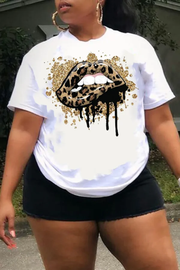 Vintage Leopard O Neck T-Shirts