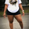 Vintage Leopard O Neck T-Shirts