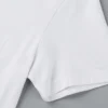 White Vintage Print Letter O Neck T-Shirts