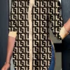 Casual Print Buckle Turndown Collar Tops