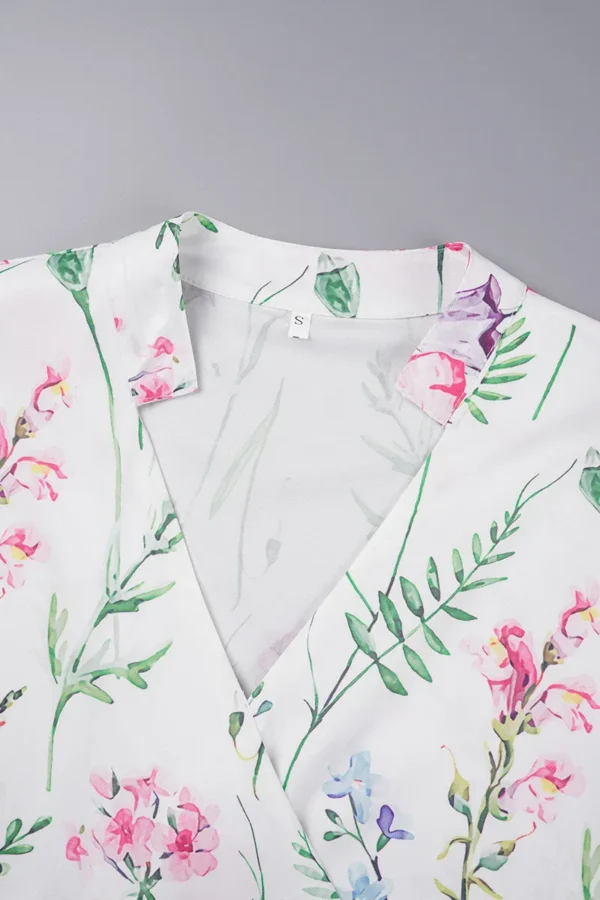 Casual Print V Neck Tops