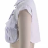 Casual Print Letter Turndown Collar Tops