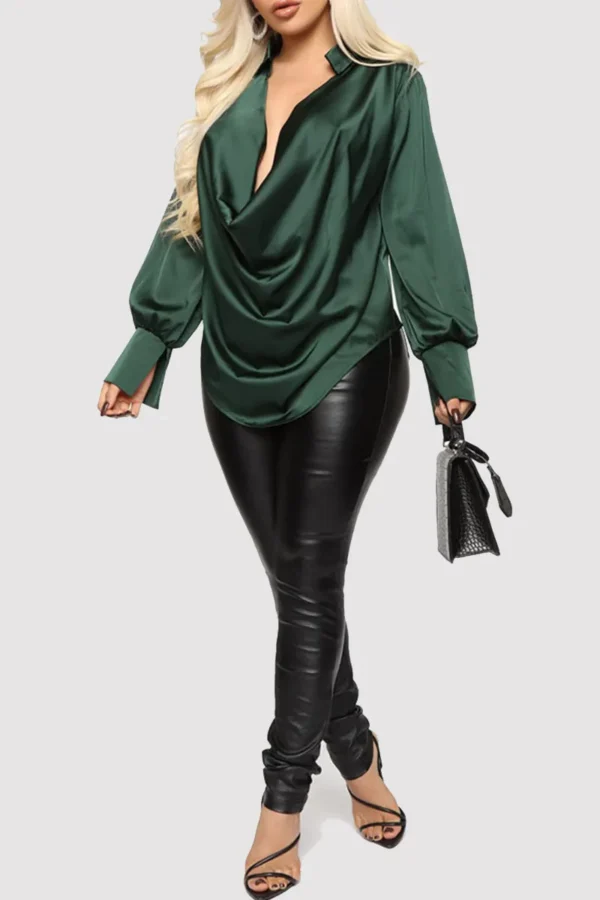 Fashion Casual Basic V Neck Tops