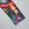 Multicolor Casual Print Shirt Collar Tops