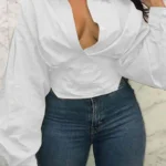 Casual Turndown Collar Tops