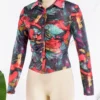 Multicolor Casual Print Shirt Collar Tops